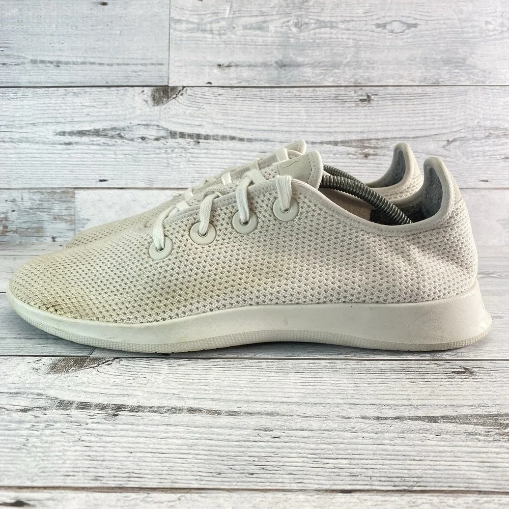Allbirds Tree Runner Sneakers Mens 12 Beige Wheat Mesh Walking Athletic Casual